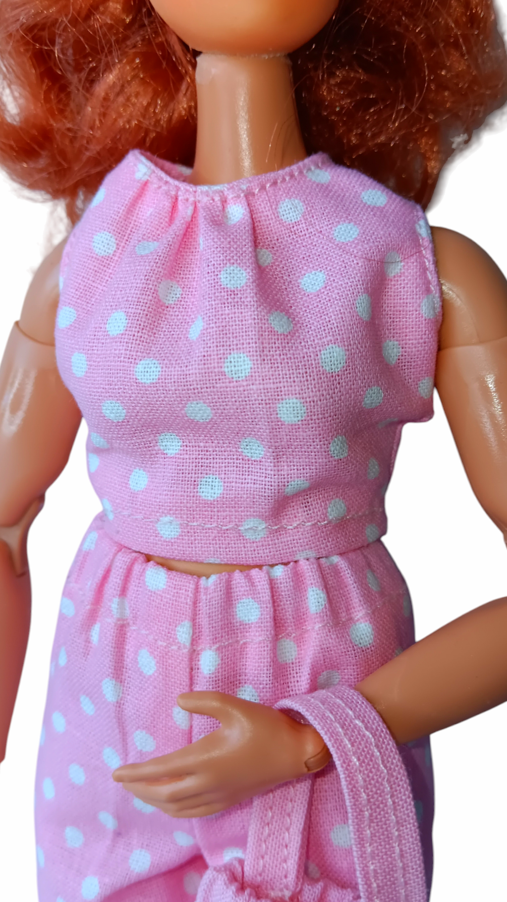 Dolls Basics Pink Polka Dots Outfit for Curvy Fashion Dolls