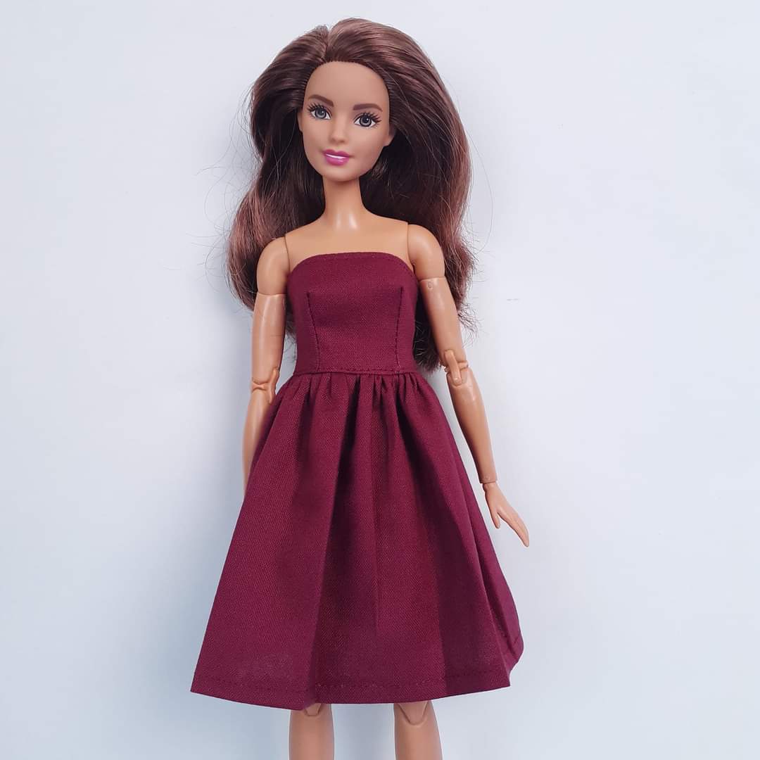 Dolls Basics Strapless dress for Regular Size Dolls 11.5-inch Fashion Dolls